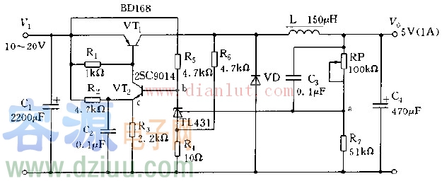 TL431<a href=http://www.jssjbk.com/kaiguandianyuan/ target=_blank class=infotextkey>_P(gun)Դ·D</a>5V,1A